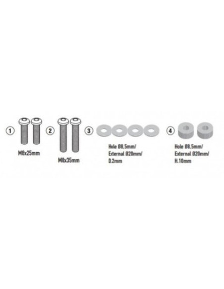 Kit de fixation pour bulle Givi D6114KIT Kymco Agility 300-350 R16 2019-2025