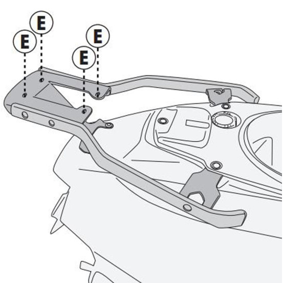 Support top case Givi Monolock SR9530 Lambretta V-Special 50-125-200 2022-2025