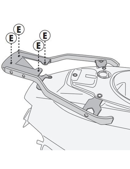 Support top case Givi Monolock SR9530 Lambretta V-Special 50-125-200 2022-2025
