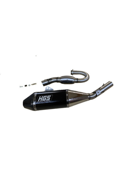 Ligne complète inox alu Noir carbone Conical HGS KAWASAKI 450 KX-F 2024-2026