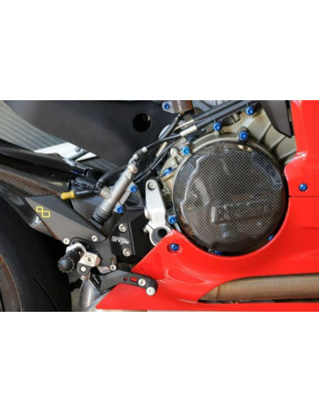 Protection Carter Embrayage LIGHTECH Ducati 1199/1299 Panigale 2012-2016 Carbone Brillant