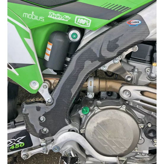 Protections carbone de cadre PROCARBON Kawasaki 450 KXF 2019-2020