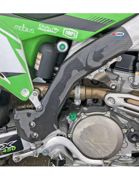 Protections carbone de cadre PROCARBON Kawasaki 450 KXF 2019-2020