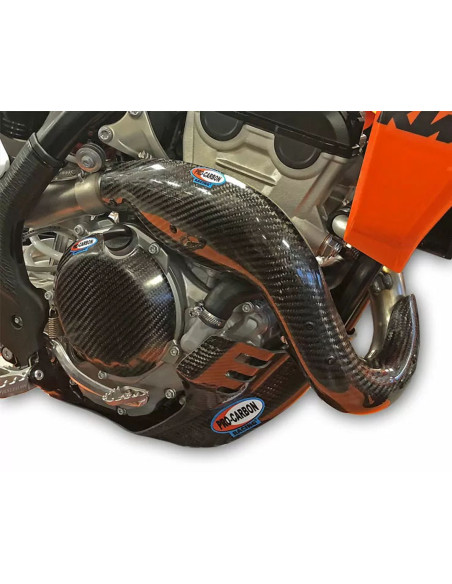 Protection collecteur d'échappement origine PROCARBON Husqvarna 250 FC 2019-2020 KTM 250 SXF 2019-2020