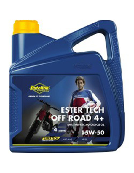 Huile moteur 4T PUTOLINE Ester Tech OFF ROAD 4+ (4 litres) 15W50