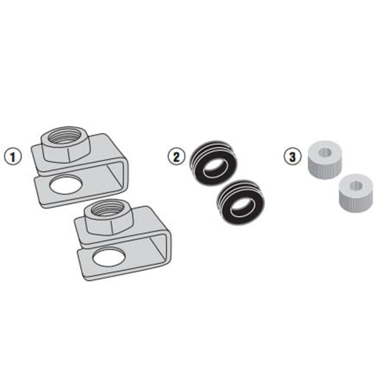 Kit de fixation pour bulle Givi Sabot Moteur Alu Givi Honda 1000 CRF Africa Twin 2016 - 2017