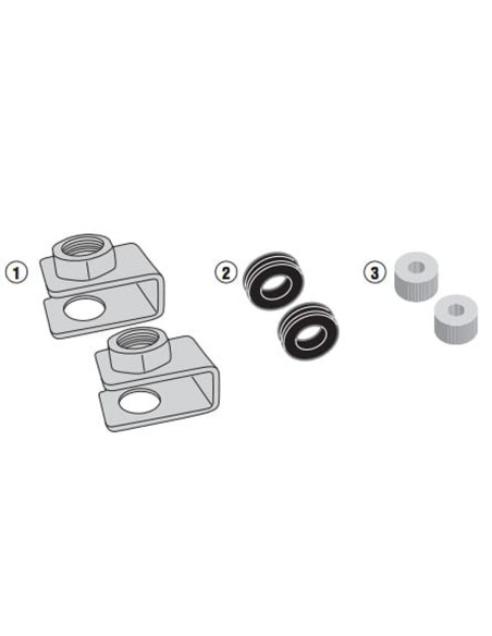 Kit de fixation pour bulle Givi Sabot Moteur Alu Givi Honda 1000 CRF Africa Twin 2016 - 2017