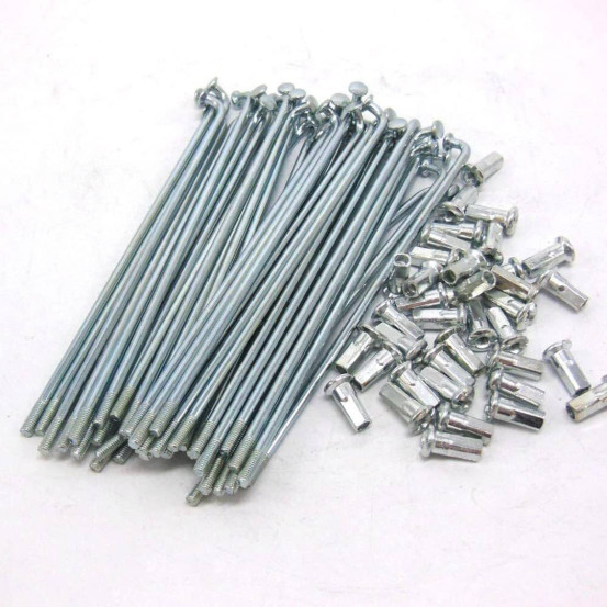 Rayons acier pour Cercle Excel arriere 2.15x18 Honda 250 CR 1989 sur moyeux origine diamètre 4 avec écrous acier
