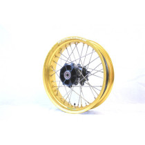 Roue arrière Trail SM PRO 18x4,25 Honda Africa Twin 1000 CRFL Moyeu Noir Cercle Or tete de rayon argent