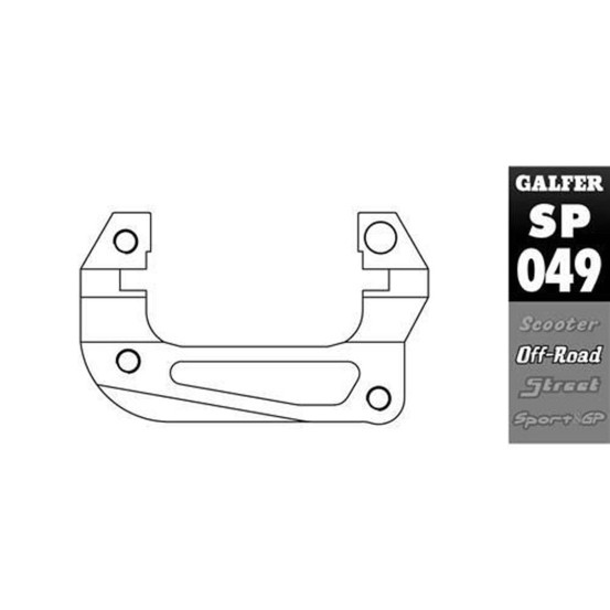 Patte de déport étrier de frein GALFER pour montage disque 250mm - YAMAHA 85 YZ - SUZUKI 85 RM