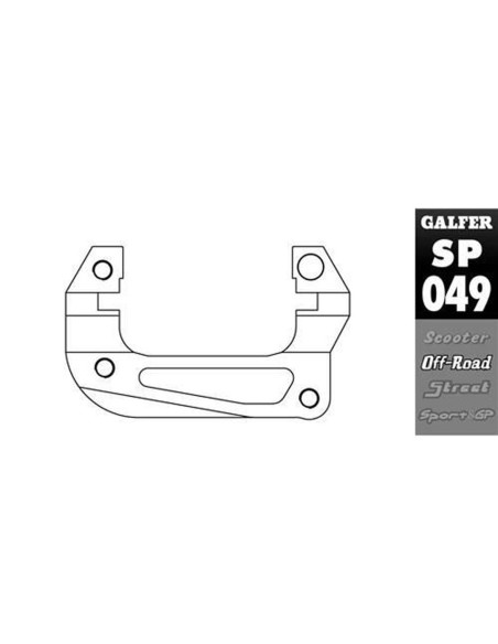 Patte de déport étrier de frein GALFER pour montage disque 250mm - YAMAHA 85 YZ - SUZUKI 85 RM