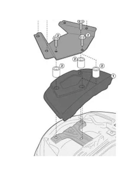 Kit de fixation pour bulle Givi SR3104KIT Suzuki Burgman 650 Executive 2013-2020
