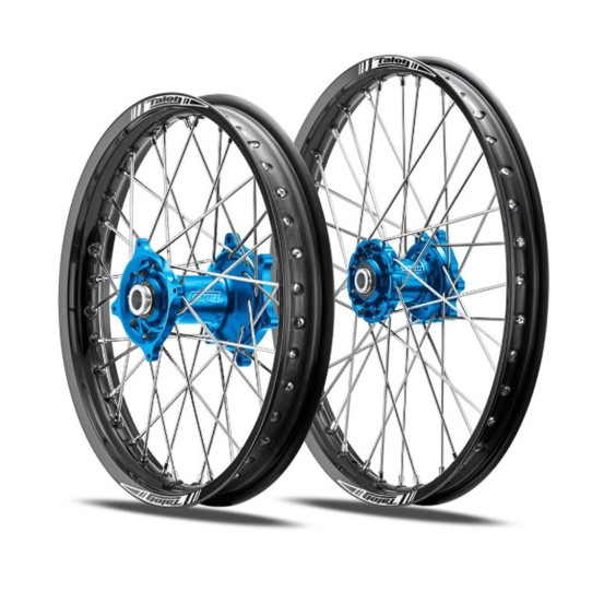 Roue arriere TALON PRO moyeu BLEU cercle NOIR HUSQVARNA/KTM 19x2.15