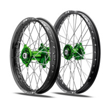 Roue arriere TALON PRO moyeu VERT cercle NOIR 19x2.15 KAWASAKI KXF 06/19