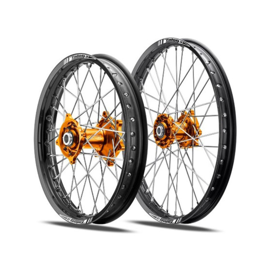 Roue avant TALON PRO moyeu ORANGE cercle NOIR 21x1.6 KTM/HUSQVARNA