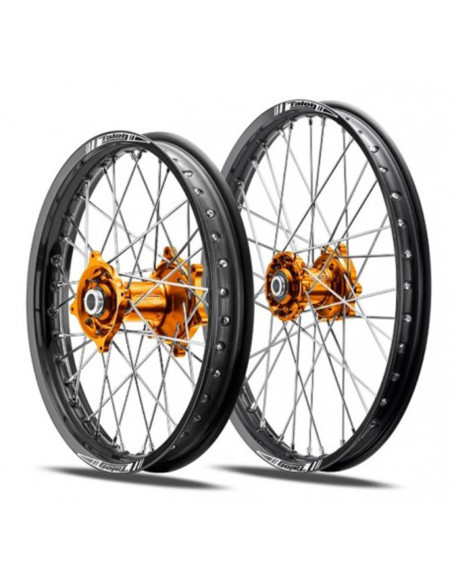 Roue avant TALON PRO moyeu ORANGE cercle NOIR 21x1.6 KTM/HUSQVARNA