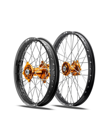Roue avant TALON PRO moyeu ORANGE cercle NOIR 21x1.6 KTM/HUSQVARNA