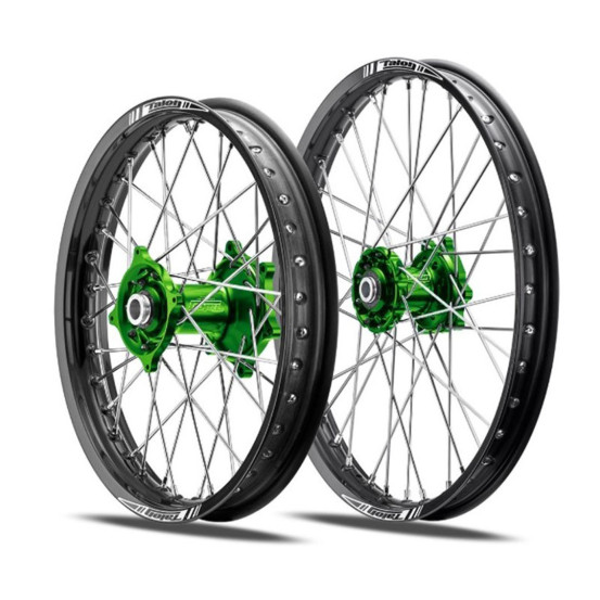 Roue avant TALON PRO moyeu VERT cercle NOIR 21x1.6 KXF 2019
