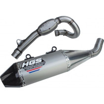Ligne complète inox alu embout carbone HGS YAMAHA 250 YZ F 2019 - 2023