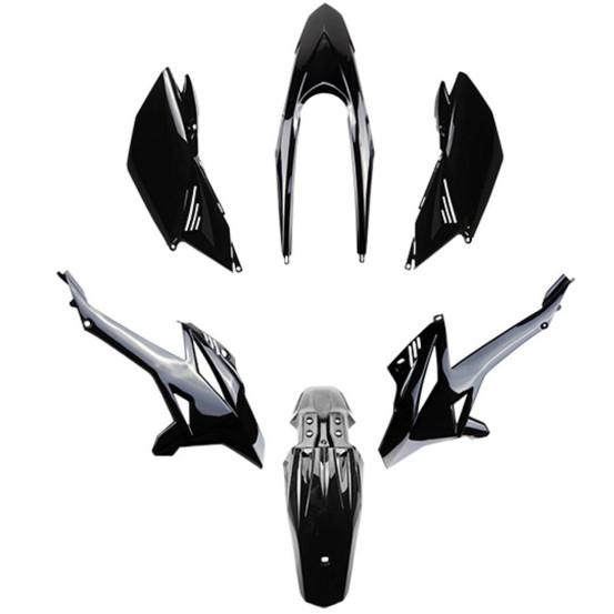 Kit carénages 50 à boite Beta 50 RR après 2012 Noir (6 pièces)
