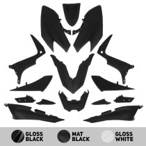 Kit carénages maxiscooter Yamaha 530 TMax 2017-2019 Noir mat / Blanc brillant