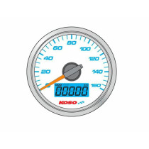 Compteur De Vitesse KOSO D48 Fond Blanc GP Style