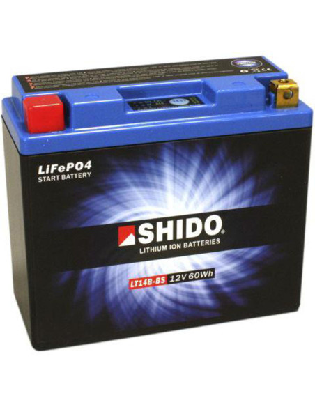 Batterie moto lithium 12v SHIDO LT14B-BS