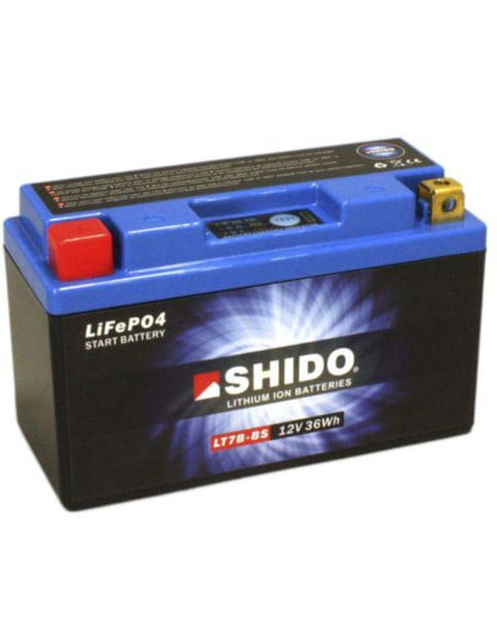 Batterie moto lithium 12v SHIDO LT7B-BS
