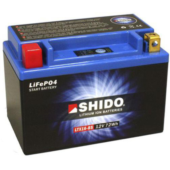 Batterie moto lithium 12v Shido LTX16-BS sans entretien