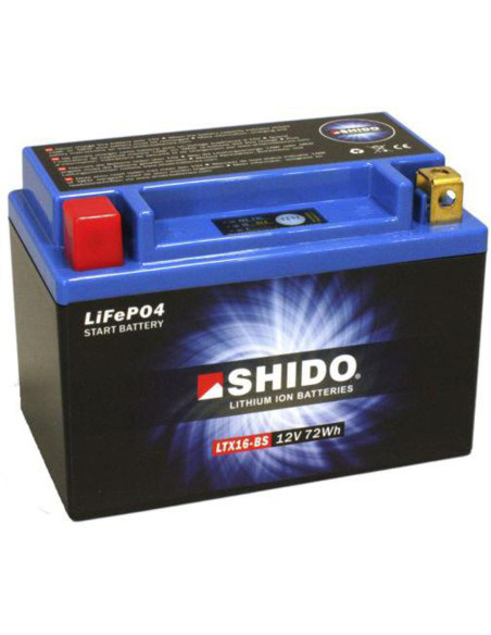 Batterie moto lithium 12v Shido LTX16-BS sans entretien