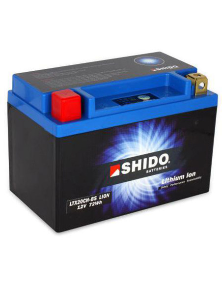 Batterie moto lithium 12v SHIDO LTX20CH-BS