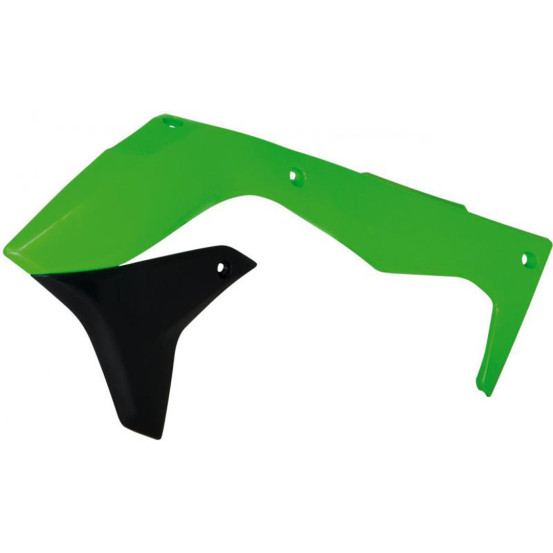 Ouies de radiateur - Noir Vert - RACETECH KAWASAKI 450 KXF 2016