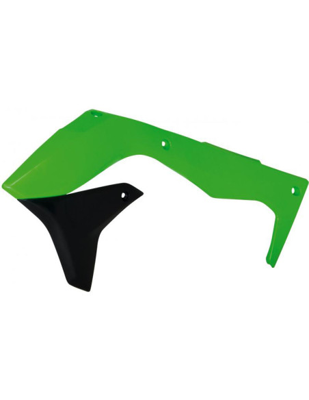 Ouies de radiateur - Noir Vert - RACETECH KAWASAKI 450 KXF 2016