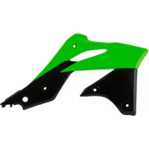 Ouïes de radiateur - Noir Vert Fluo - RACETECH Kawasaki 250 KXF 2013-2016