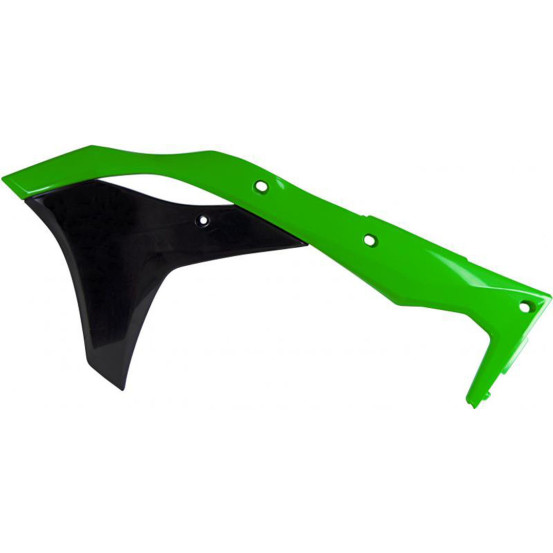 Ouies de radiateur - Noir Vert - RACETECH Kawasaki 250 KXF 2017-2018
