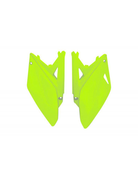 Plaques Latérales - Jaune Fluo - RACETECH Suzuki 250 RMZ 2008-2017