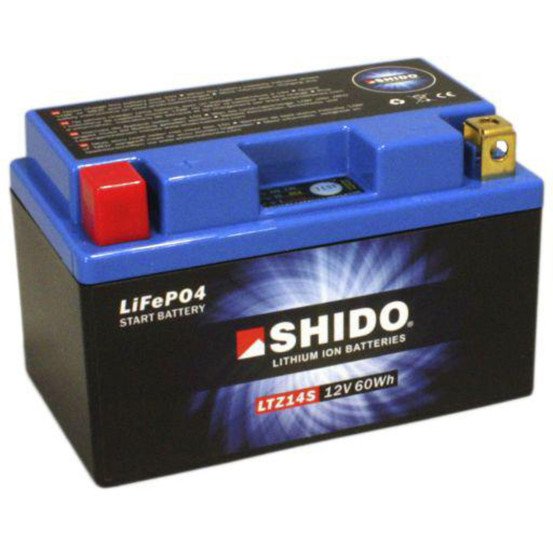 Batterie moto lithium 12v Ion SHIDO LTZ14S Sans Entretien