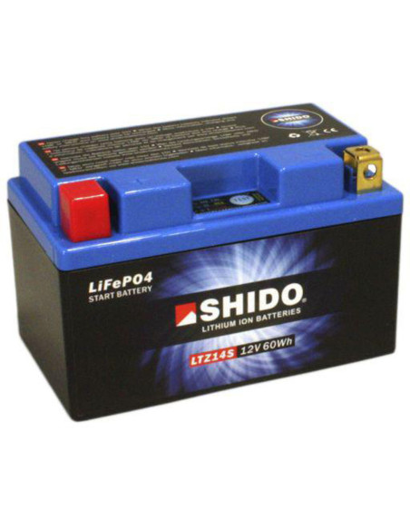 Batterie moto lithium 12v Ion SHIDO LTZ14S Sans Entretien