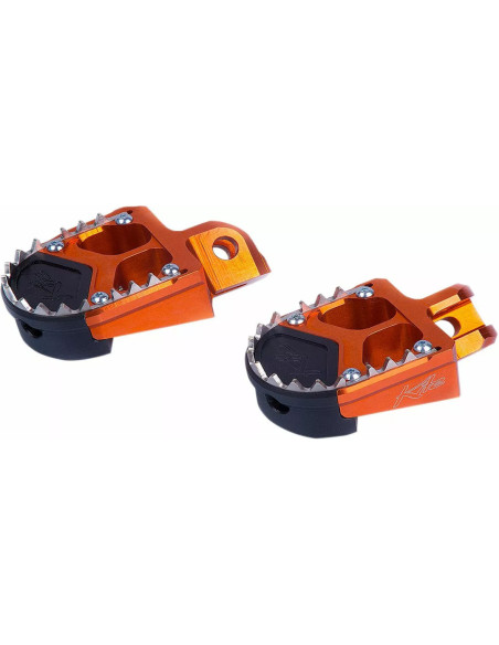 Repose pieds supermotard KITE oranges avec slider - HUSQVARNA - KTM