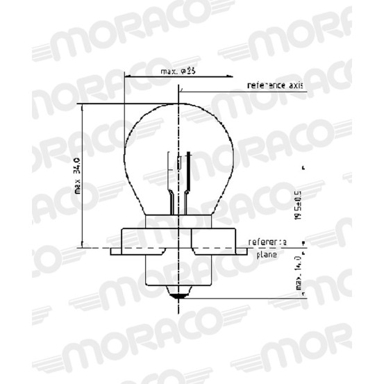 Ampoule Hert P26S 12V 15W