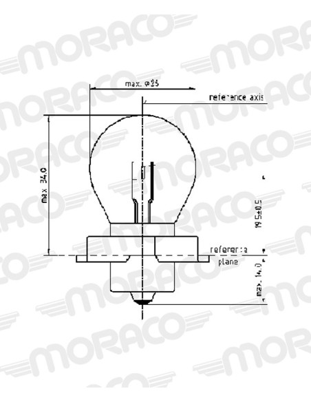 Ampoule Hert P26S 12V 15W