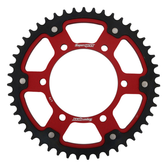 Couronne Stealth Supersprox Bi-métal Pas 530 Rouge 44 dents CC813SR