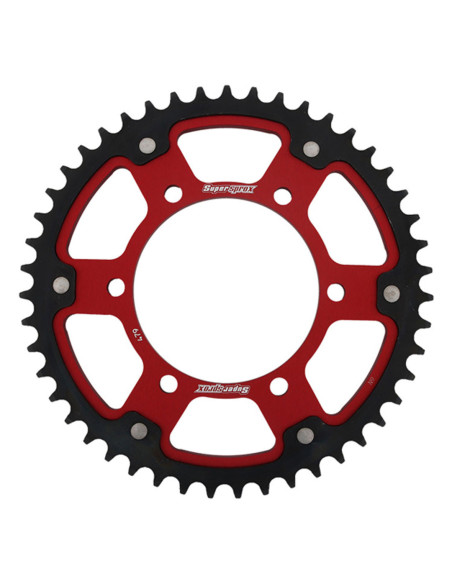 Couronne Stealth Supersprox Bi-métal Pas 530 Rouge 44 dents CC813SR