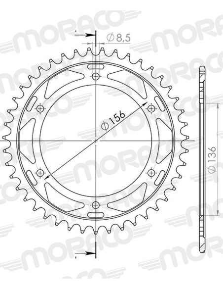 Couronne Stealth Supersprox Bi-métal Pas 525 Noir 41 dents CE506SN