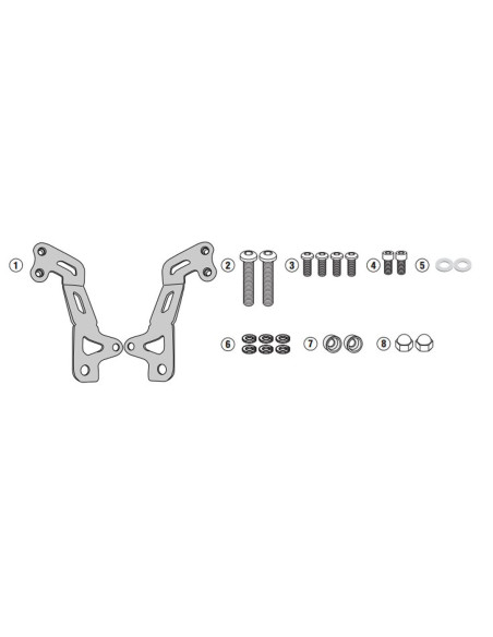 kit fixation bulle Givi AL9051A Royal Enfield Interceptor 650 2019-2022