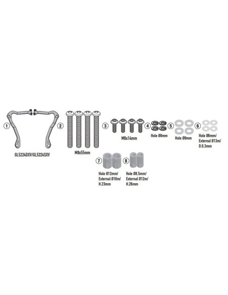 Kit de fixation pour bulle Givi AL9055A Royal Enfield Scram 411 2022
