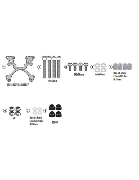 Kit de fixation pour bulle Givi 140A-S - 100AL-ALB BRIXTON CROMWELL 125 2022