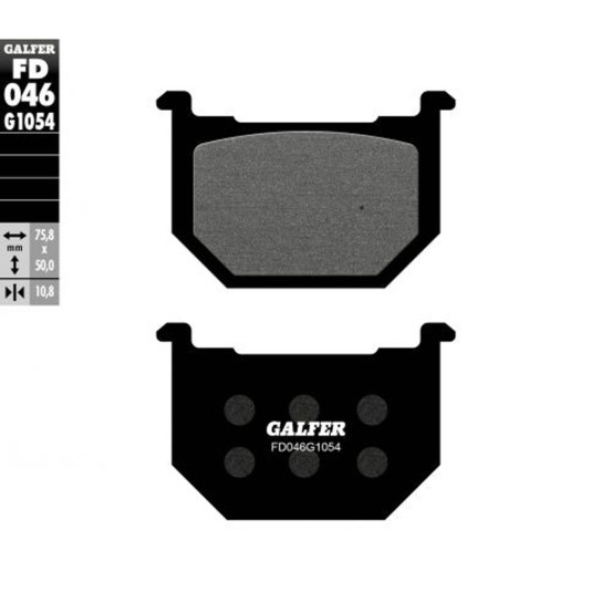 Plaquettes de frein GALFER - G1054 ORGANIQUE SEMI METAL FD046