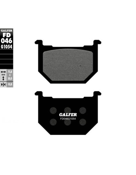 Plaquettes de frein GALFER - G1054 ORGANIQUE SEMI METAL FD046
