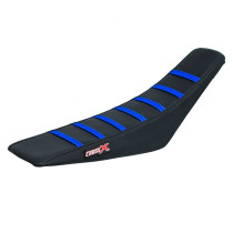 Housse de selle CrossX Racing avec bandes Sherco 125/250/300 SE-R 250/300/450 SE-F 2017-2018 Noir-Noir-Bleu